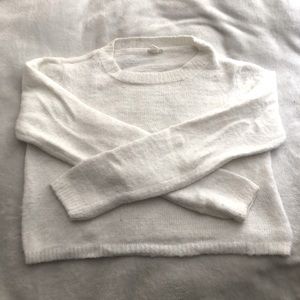 White Cropped Sweater